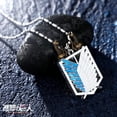 thumbnail image 3 of Collar Attack On Titan para hombres, hombres, niños, mujeres, niñas, Aot, collares de anime, Shingeki No Kyojin, Eren Jaeger, colgante de cadena, largo, chapado en plata, acero inoxidable, circonita, 3 of 7