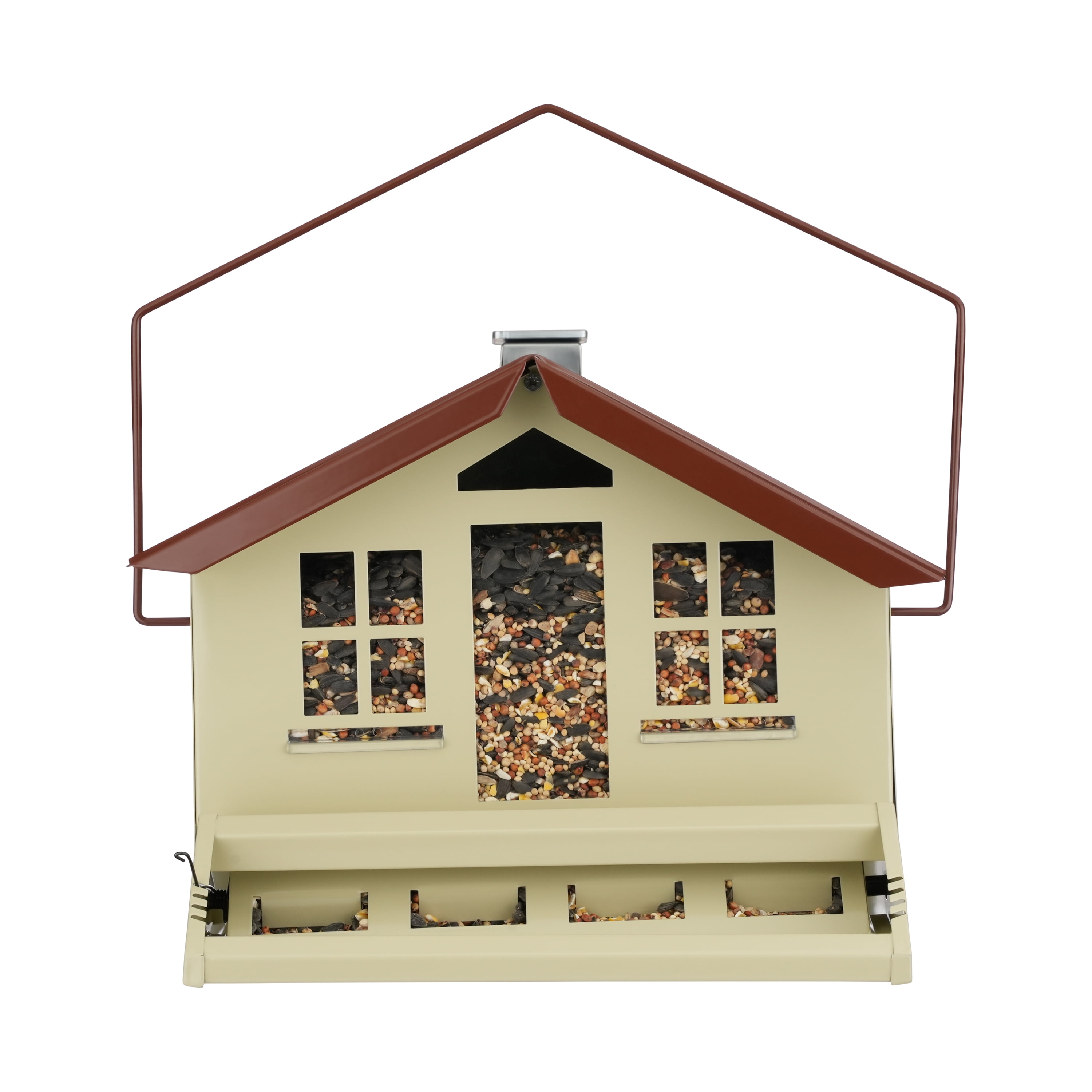 Perky Pet 8lb Squirrel-Be-Gone II Feeder Home with Chimney, Brown, Wild Bird