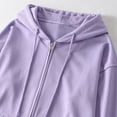 thumbnail image 3 of Komoo Women Casual Zip Cardigan Oversize Zip Up Hoodies Long Sleeve Sweatshirt Basic Relax Girl Streetwear, 3 of 5