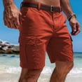 thumbnail image 2 of Cargo Shorts for Men Relaxed fit Elastic Waist Athletic Work Shorts Summer Lightweight Hiking Shorts Multi Pockets,3XL,#03 Wine, 2 of 8