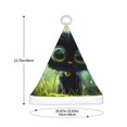 thumbnail image 3 of KLL Christmas Hats for Adults Plush Cute Big-Eyed Black Cat Print Santa Hat Xmas Fluffy Santa Claus Hat for Women Men, 3 of 6