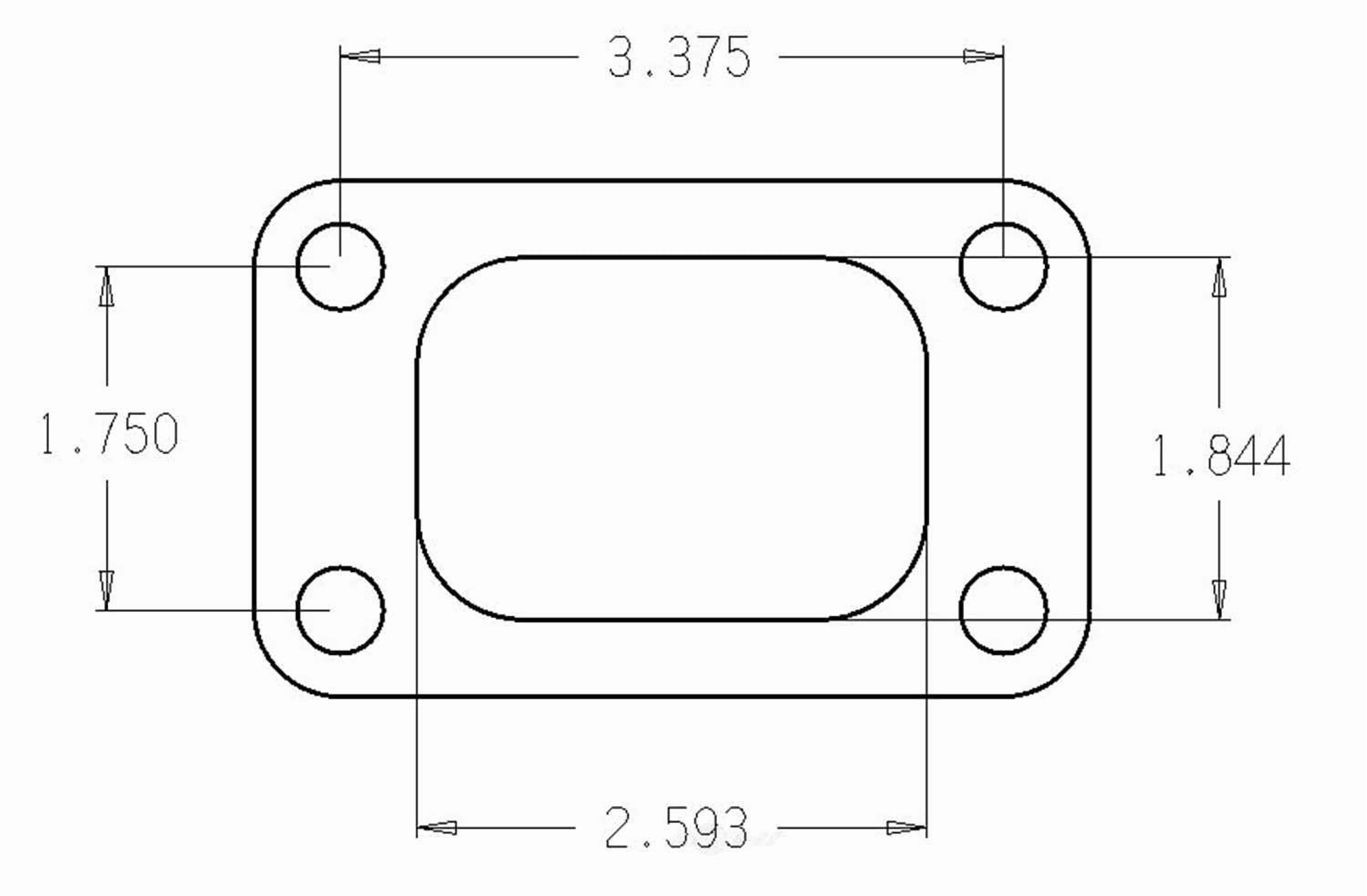 Cometic Gasket Automotive C4514 .010^ Stainless Steel Turbo Flange Gasket, T3