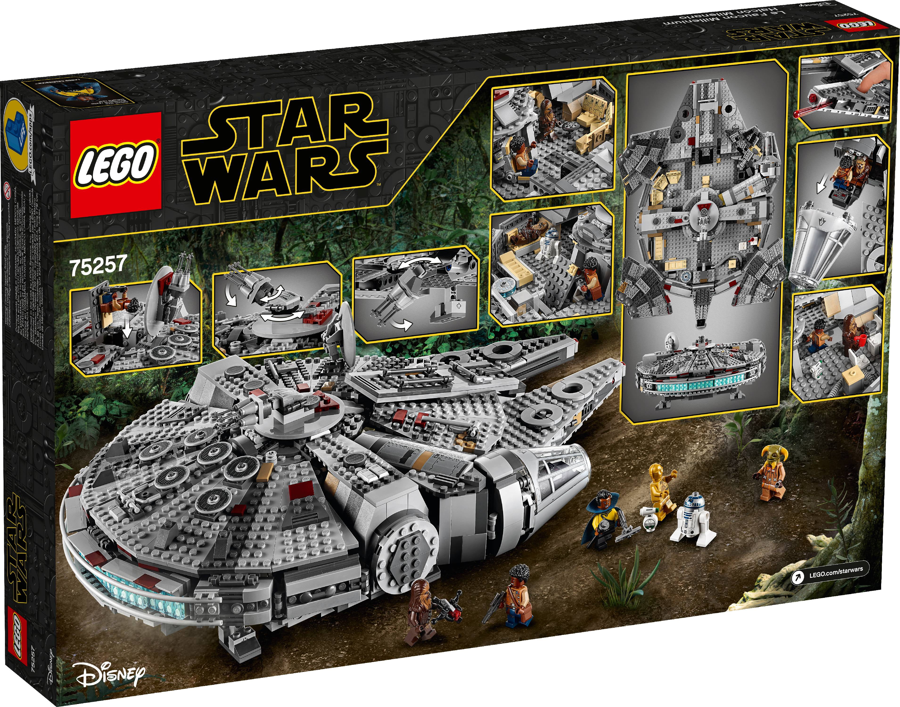 LEGO Wars Millennium Falcon 75257 Building Set - Starship Model with Finn, Chewbacca, Lando Boolio, C-3PO, R2-D2, and Minifigures, The Rise of Skywalker Movie Collection - Walmart.com