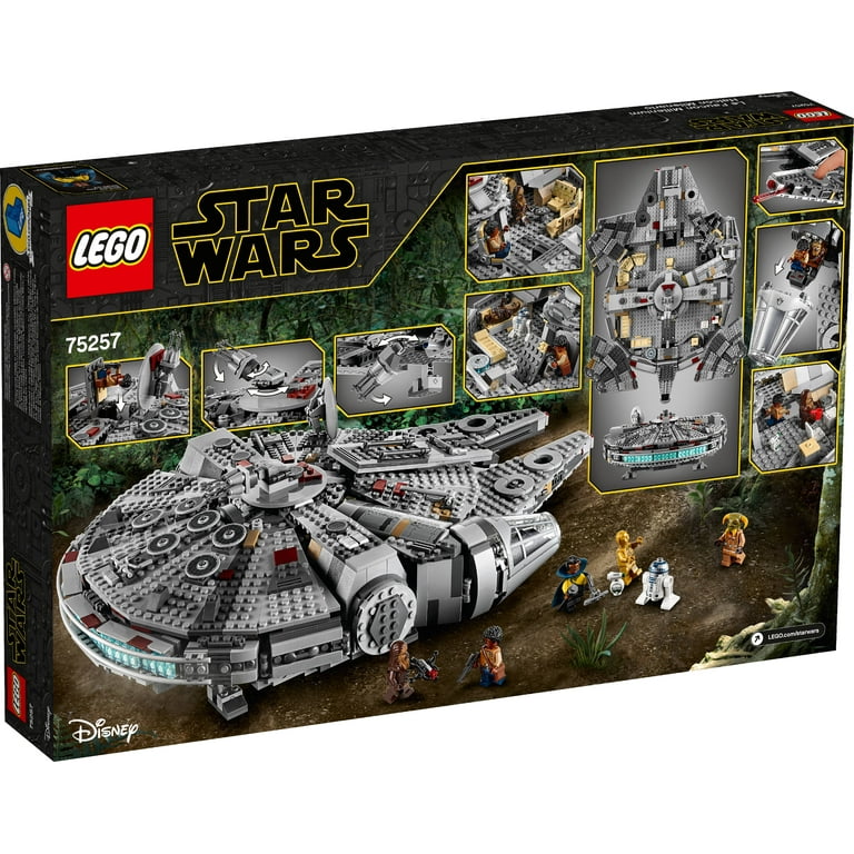 LEGO Star Millennium Falcon Building Set - Starship Model Finn, Chewbacca, Lando Calrissian, Boolio, C-3PO, R2-D2, and D-O Minifigures, The Rise Skywalker Movie Collection - Walmart.com