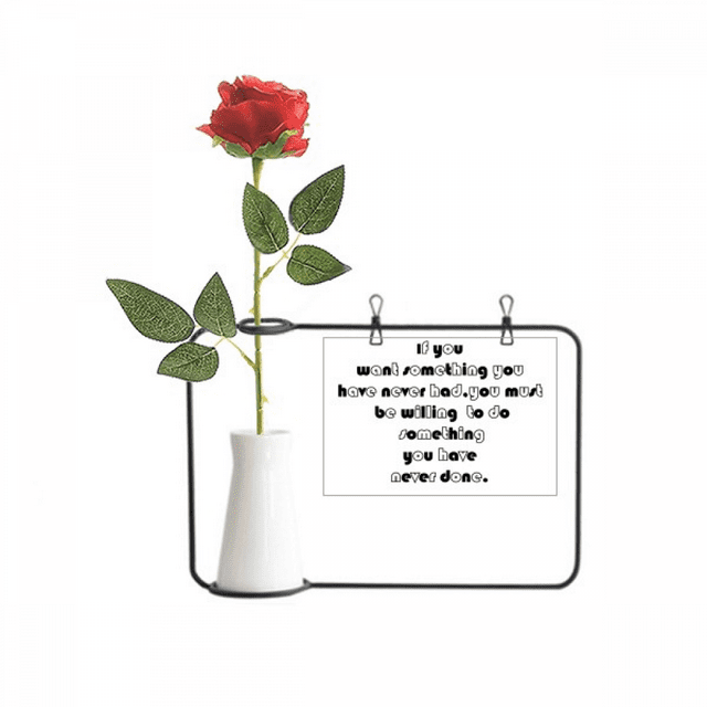 Inspirational Quote for doing quote Artificial Rose Flower Hanging Vases Decoration Bottle