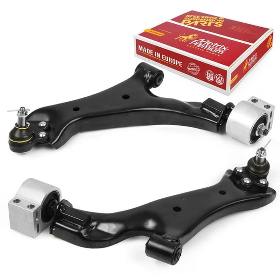 Metrix Premium Chassis Parts - Front Left & Right Lower Control Arm and Ball Joint Assembly Kit Fits 2010-2017 Chevrolet Equinox, 2010-2017 GMC Terrain, Replacement RK623489, RK623488, Made in Europe