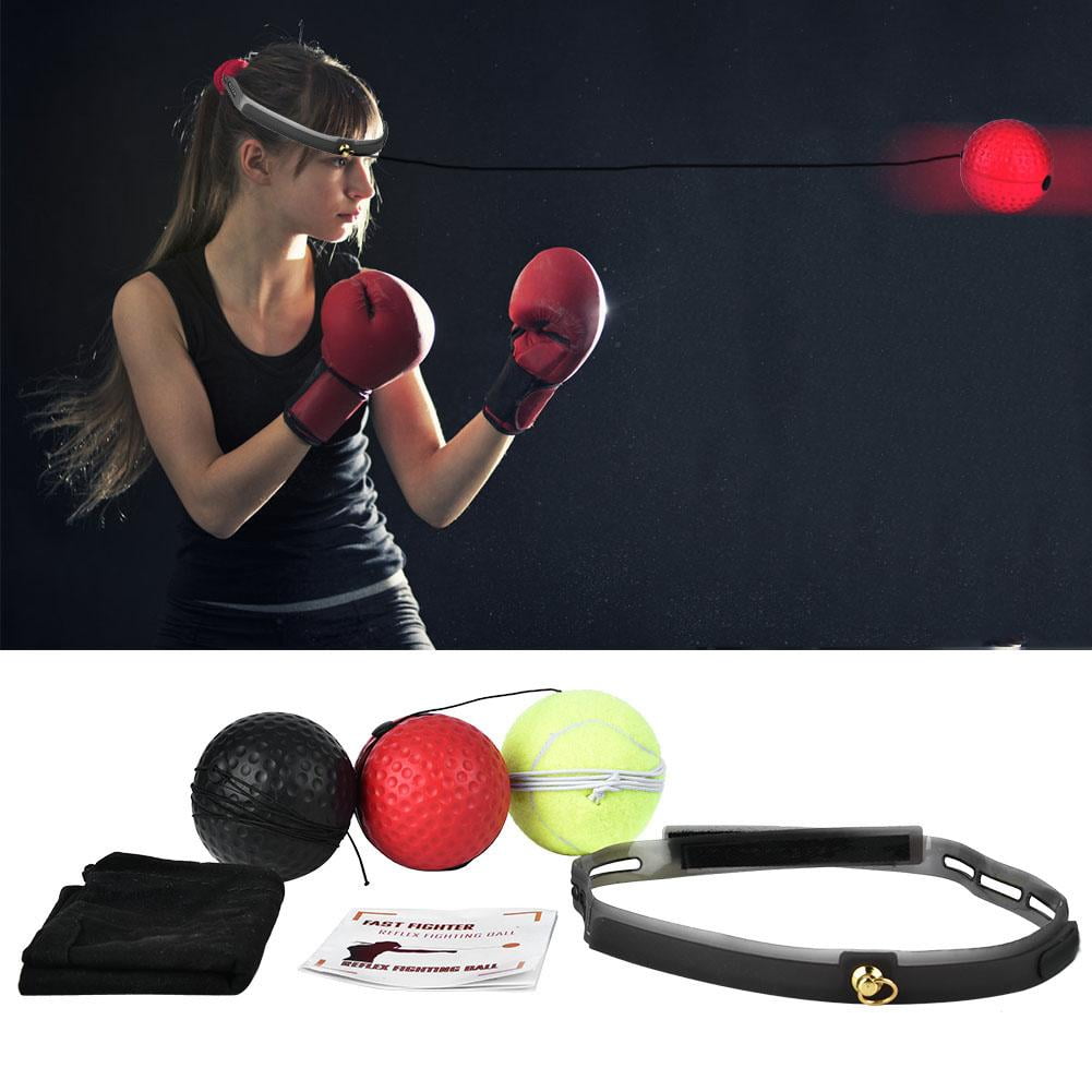 Fight Ball Reflex Boxing REACT Training Boxer Speed Punch Head Cap String BaTR 