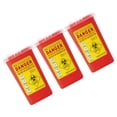 thumbnail image 1 of Luxshiny 3Set Portable Sharps Container PP Red Needle Disposal for Healthcare Professionals, 1 of 8