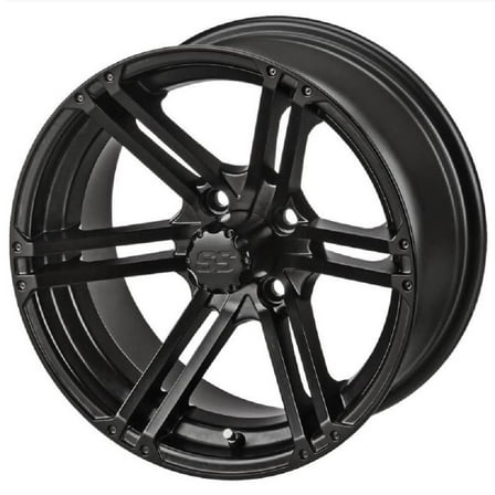 LSI Yukon 15x7 Golf Cart Wheel - Matte Black 3 4 [15062]