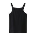 thumbnail image 3 of Bxsruta Girls Tank Tops, Summer Children's Camisole Cotton Girls' Cute Base Girl's Sleeveless Base Top, Black 9 Years, 3 of 4