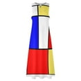thumbnail image 4 of Mod 60s Mondrian Style Long Dress luxury woman eving dress birthday dress for wom luxury02 Beachwear, 4 of 7