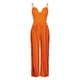 thumbnail image 4 of Gibobby pantalones siameses de pierna ancha Traje casual para mujer Moda de verano Traje de dos piezas de manga corta europeo y americano(Anaranjado， L), 4 of 5