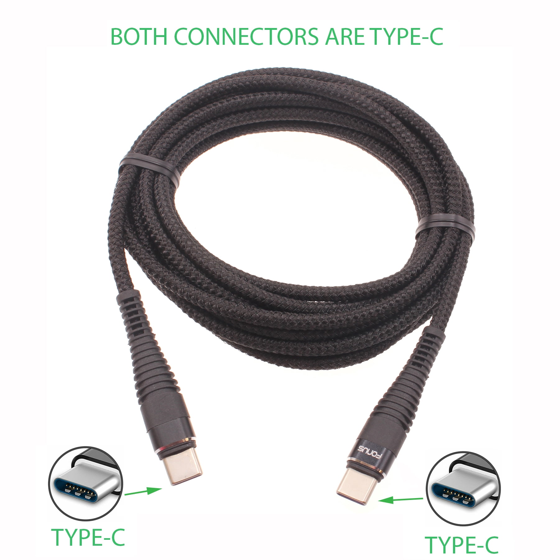 For Google Pixel 7a - 6ft and 10ft Long PD USB-C Cables, Fast Charge TYPE-C to TYPE-C Cord Power Wire USB-C to USB-C Data Sync High Speed Braided R7R