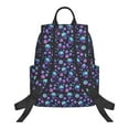 thumbnail image 2 of Naloa purple Skull flower Print Lightweight DayBackpack Suitable for school, work, shopping, travel, etc., 2 of 5