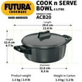 thumbnail image 3 of Hawkins/Futura L62 Hard Anodised Cook and Serve Stewpot/Bowl, 2-Liter, 3 of 7