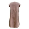thumbnail image 5 of B91xZ Robe Grande Taille pour Femmes Robe Tunique à Manches Courtes Robes d'Été Décontractées Robe Courte Ample, Marron m, 5 of 5
