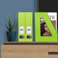 thumbnail image 4 of Acrimet Magazine File Holder, Durable Rack, Space-Saving Organizer (Plastic) (Green Citrus Color) (2 Pack), 4 of 8