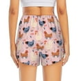 thumbnail image 2 of Lsque Funny Chicken Printed Women's Running Shorts with Liner Pockets,Elastic Quick Dry Workout Athletic Gym Yoga Shorts,Womens High Waist Shorts-Medium, 2 of 9