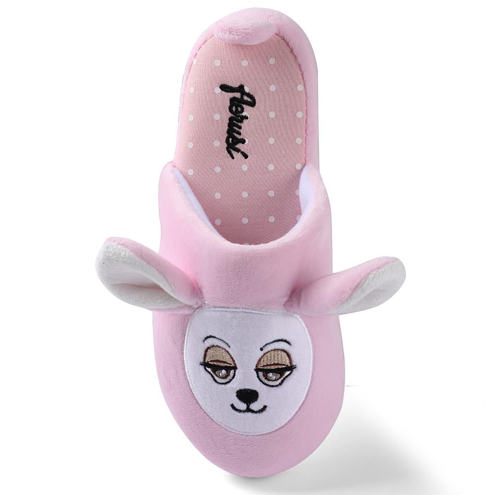 Adult's Itsy Plush Teddy Bear Cozy House Slippers for Indoors