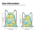 thumbnail image 2 of Saiise Yellow Lemon Pattern Sports Drawstring Backpack - String Swim Gym Bag with Wet Proof Pocket for Women&Men-Medium, 2 of 6