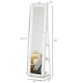 thumbnail image 3 of HOMCOM Armoire à Bijoux Pivotante à 360° avec Petit Miroir Intégré, 3 of 9