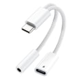 thumbnail image 1 of Adaptador de audio KikoSaka USB C a 3.5 mm con carga PD de 60 W, 1 of 7