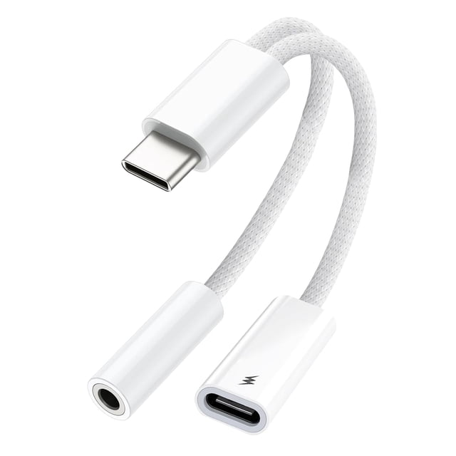 Adaptador de audio KikoSaka USB C a 3.5 mm con carga PD de 60 W