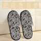 thumbnail image 2 of Fotbe Brown Moose with Pinecones Pantuflas Peludas para Mujer con Estampado, Zapatillas de Peluche, Zapatos de Invierno para Casa, Uso Interior y Exterior-Large, 2 of 8