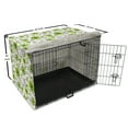 thumbnail image 6 of Floral Dog Crate Cover, Fresh Tones Spring Blossoming Leaves Ornaments Plain Background, Easy to Use Pet Kennel Cover Small Dogs Puppies Kittens, 7 Sizes, Yellow Green Fern Green, by Ambesonne, 6 of 6