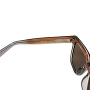 Quay Australia My Type Square Sunglasses Tan Clear Brown 46MM