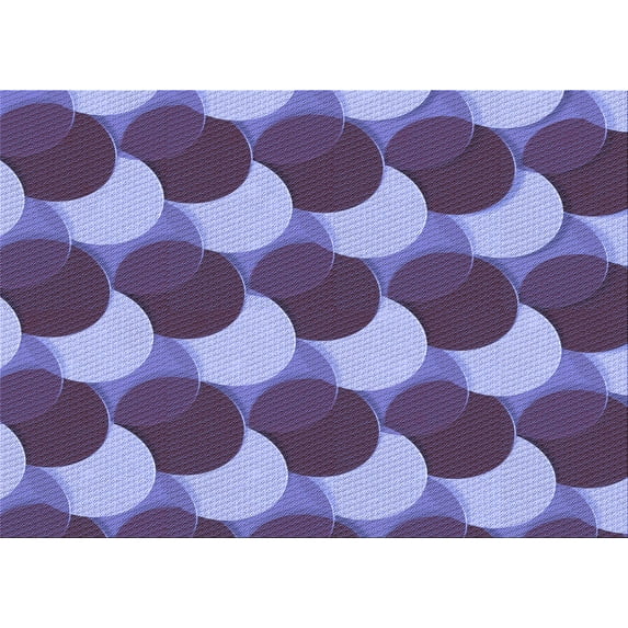 Ahgly Company Indoor Rectangle Patterned Purple Jam Purple Area Rugs, 2' x 4'