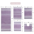 thumbnail image 2 of Home Weavers Gradation Rug Collection 100% Cotton Non-Slip Bathroom Rug Set Machine Washable Bathroom Rug, Bath Rug, Runner, U Shaped Contour, Bathroom Rug, Purple Color 5 Piece Bath Rug set, 2 of 6
