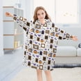 thumbnail image 4 of Wearable Blanket Hoodie for Kids Cute Ghost and Pumpkin Flannel Hooded Blanket with Pockets and Sleeves Suitable for Boys and Girls, 4 of 7