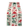 thumbnail image 2 of ZZkhGO Festive Christmas Table Runner, Vintage Striped Linen Tablecloth Art, Decor for Dining Room Party, 2 of 5