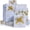Blue 4PCS, variant on SILKBUT Metallic Christmas Wrapping Paper Set, Black and Gold Holiday Gift Wrapping Paper w/Gift Bow Sticker, Gnome Snowflake Deer Glitter Foil Xmas Gift Wrap for Winter Nightmare, 6 Sheets 28x20in