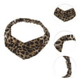 thumbnail image 2 of Unique Bargains 1 Pc Fashion Leopard Pattern Cross Elastic Hairband for Women Coffee, 2 of 6