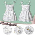 thumbnail image 2 of Odeerbi Girls Dress Baby Girls Clothes Summer Toddler Sleeveless Sling Dress Graphic Print Children's Clothing White, 2 of 9