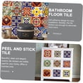thumbnail image 3 of Artibetter Mexican Tile Stickers 4x4 Inch Retro Floor Tile Decals for Home Decor Pack, 3 of 8