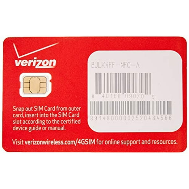 Verizon Nano Tamaño Tarjeta SIM 4G LTE, 4FF NFC - Samsug Galaxy S6, S6