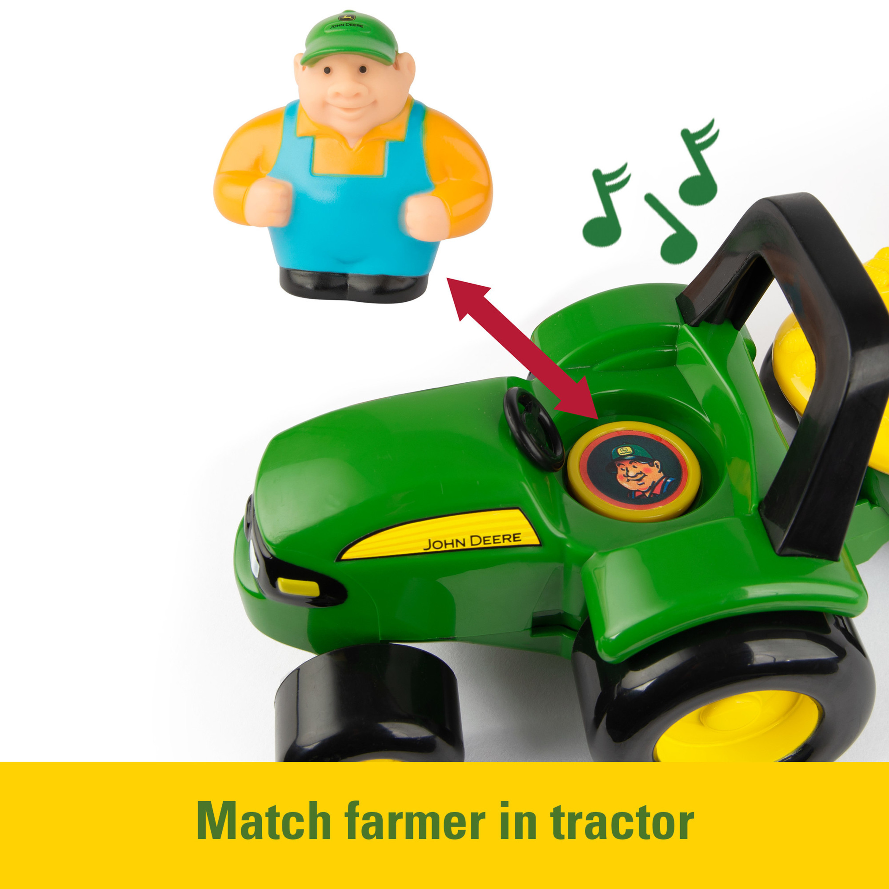 John Deere Animal Sounds Hayride Preschool Matching & Musical Tractor Toy, 6 Pieces - image 6 of 8