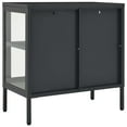 thumbnail image 3 of vidaXL Sideboard Anthracite 70x35x70 cm Steel and Glass, 3 of 5