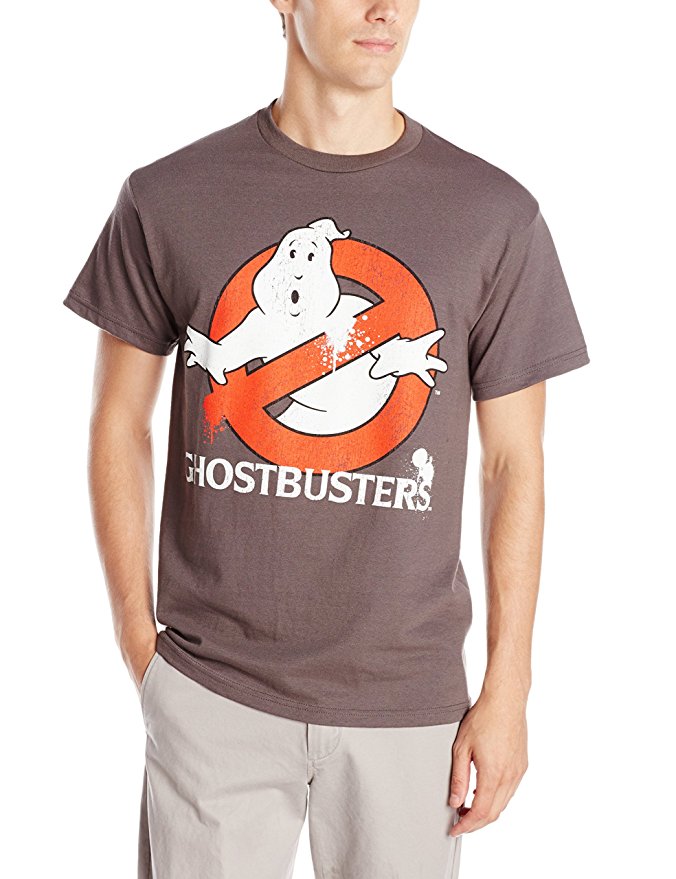 Ghostbusters Men's Classic Logo T-Shirt, Charcoal, Medium - Walmart.com ...