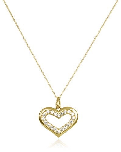 Details about  / Real 10kt Yellow Gold Polished Heart Charm Holder