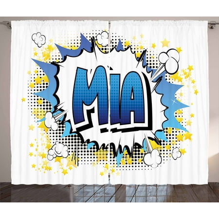 Mia Curtains 2 Panels Set Widespread Feminine Name In The United