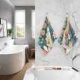 thumbnail image 5 of Coolnut Towels Set of 2 Boho Colorful Flowers Print for Bathroom Kitchen Travel 16×28 inch, Cotton Bath Towels Lightweight Quickdry for Bathroom Ktichen Travel SPA Gym, 5 of 6