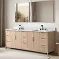 thumbnail image 3 of Vanity Art 84" Freestanding Bathroom Vanity with Integrated Finger Pull Doors and Engineered Stone Top, 3 of 6