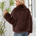 thumbnail image 5 of Women's Faux Fur Coat Fluffy Lapel Open Front Shaggy Jacket Coat Winter Warm Long Sleeve Furry Parka Overcoat, 5 of 7
