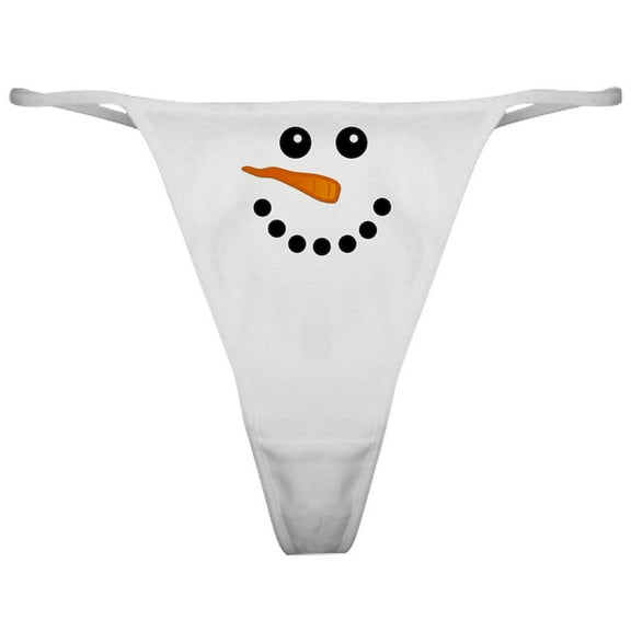 CafePress - Snowman Face Classic Thong - Women's Novelty Thong Panties Underwear