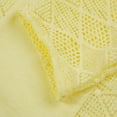 thumbnail image 6 of Yuhangmm Plus Size Tops – Cropped U Neck T Shirt with Lace Stitching and Loose Fit for Women Yellow XXXL, 6 of 8