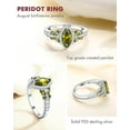 thumbnail image 4 of Dazzlingdaimonds Jewels 14K White Gold Plated 2.50 Ct Marquise Cut Peridot & Diamond Wedding Engagement Christmas Halo Ring 925 Sterling Silver For Women's -5.5, 4 of 4